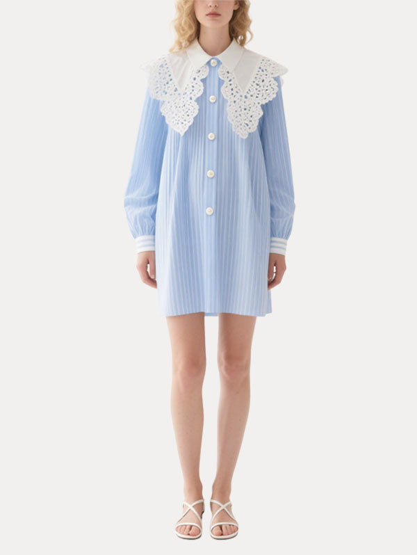 Soft Striped Women's Long Sleeve Dress