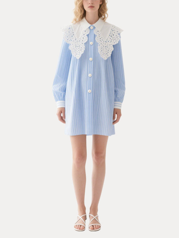 Soft Striped Women's Long Sleeve Dress