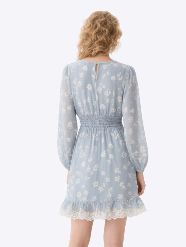 Women's Floral Elegant Long Sleeve Dress