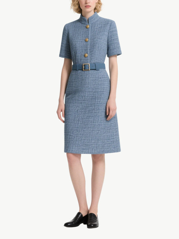 Formal Elegant Women's Short Sleeve Dress