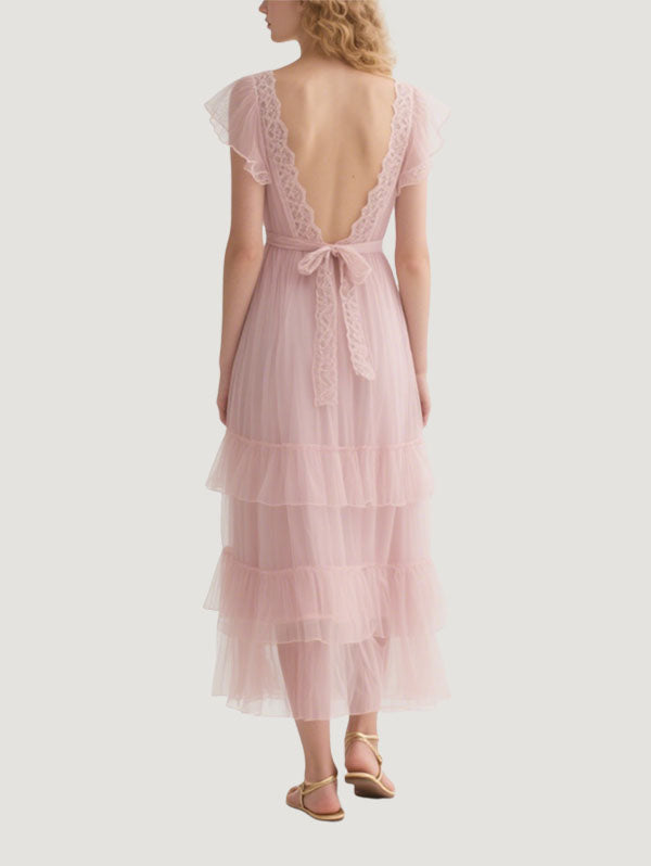 Women's Comfortable And Flowing Elegant Short Sleeve Dress