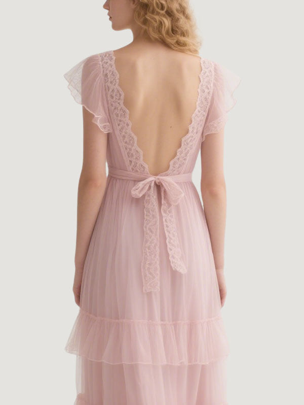 Women's Comfortable And Flowing Elegant Short Sleeve Dress