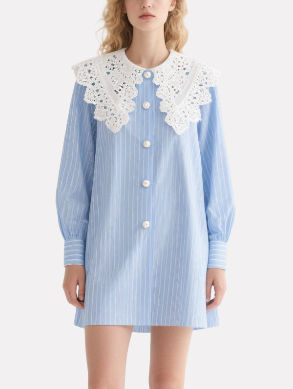 Loose Striped Women's Long Sleeve Dress