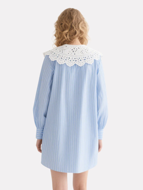 Loose Striped Women's Long Sleeve Dress