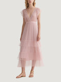 Women's Comfortable And Flowing Elegant Short Sleeve Dress