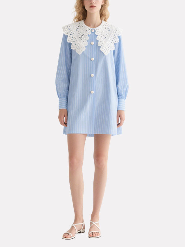 Loose Striped Women's Long Sleeve Dress