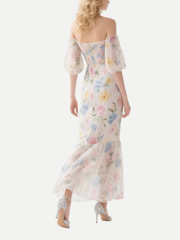 Women's Floral Sexy Short Sleeve Dress