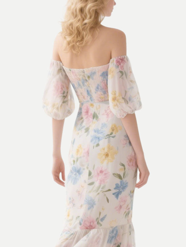 Women's Floral Sexy Short Sleeve Dress