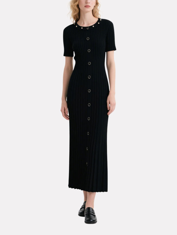 Women's Solid Color Simple Short Sleeve Dress