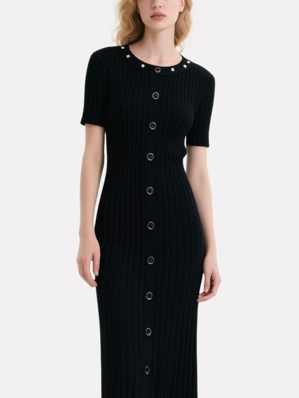 Women's Solid Color Simple Short Sleeve Dress