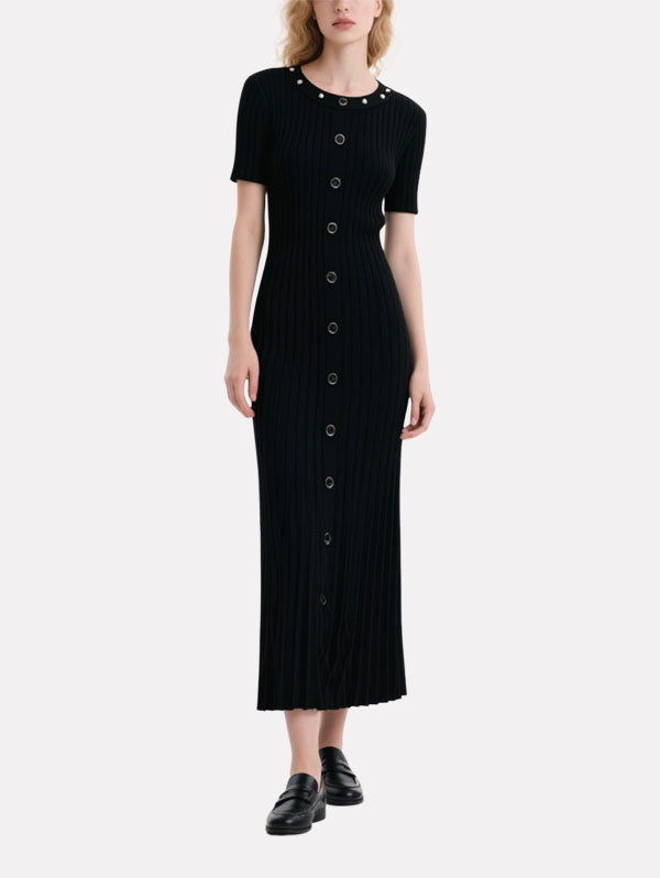 Women's Solid Color Simple Short Sleeve Dress