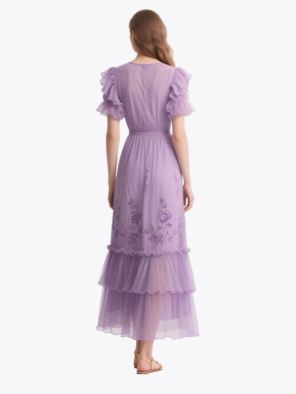 Vintage Elegant Women's Short Sleeve Dress