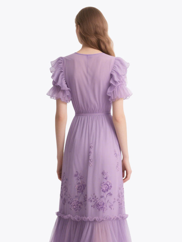 Vintage Elegant Women's Short Sleeve Dress