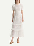 Women's Fashion Cascade Short Sleeve Dress