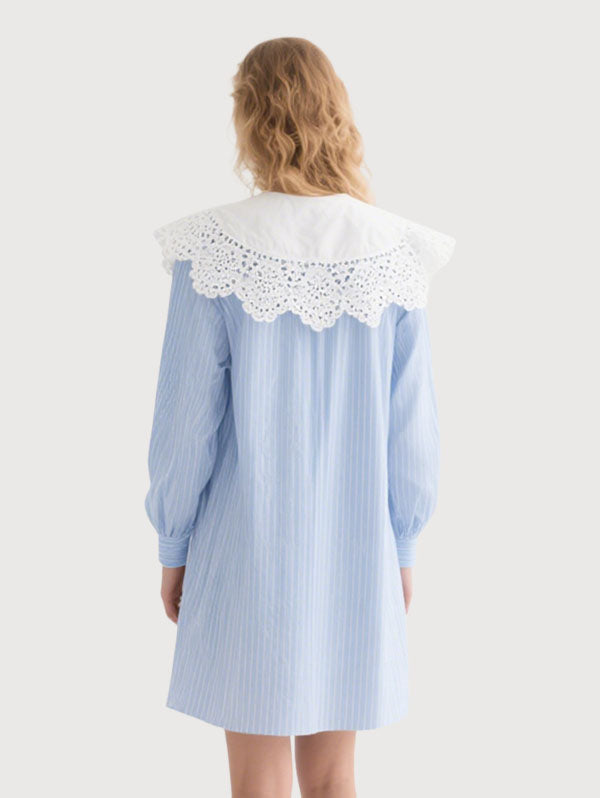Striped Comfortable Dress Women's Long Sleeve Dress