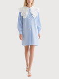 Striped Comfortable Dress Women's Long Sleeve Dress
