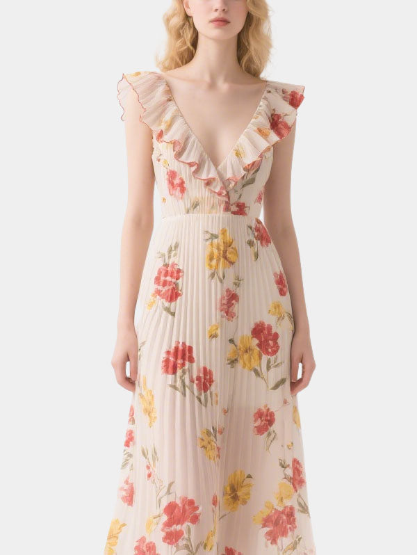 Women's Floral Fashion Short Sleeve Dress