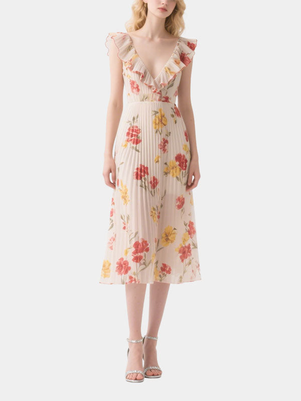 Women's Floral Fashion Short Sleeve Dress