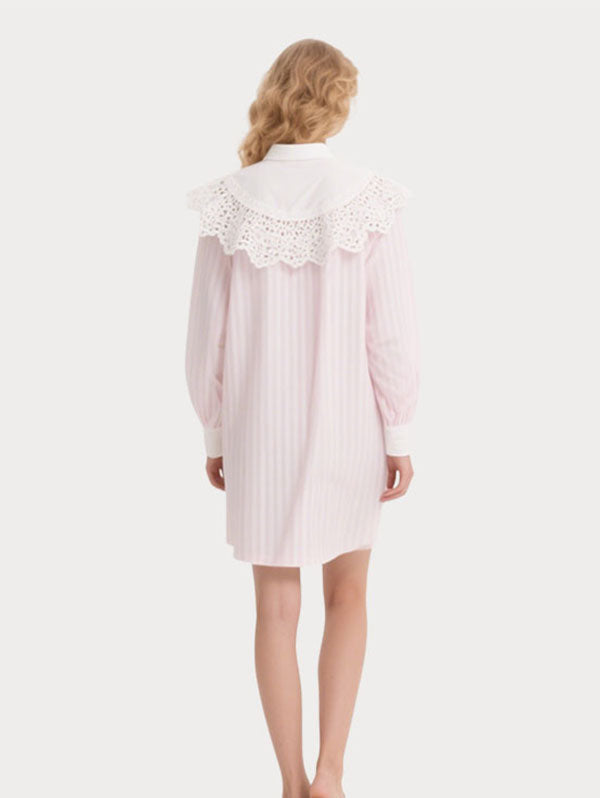 Cute Striped Women's Long Sleeve Dress