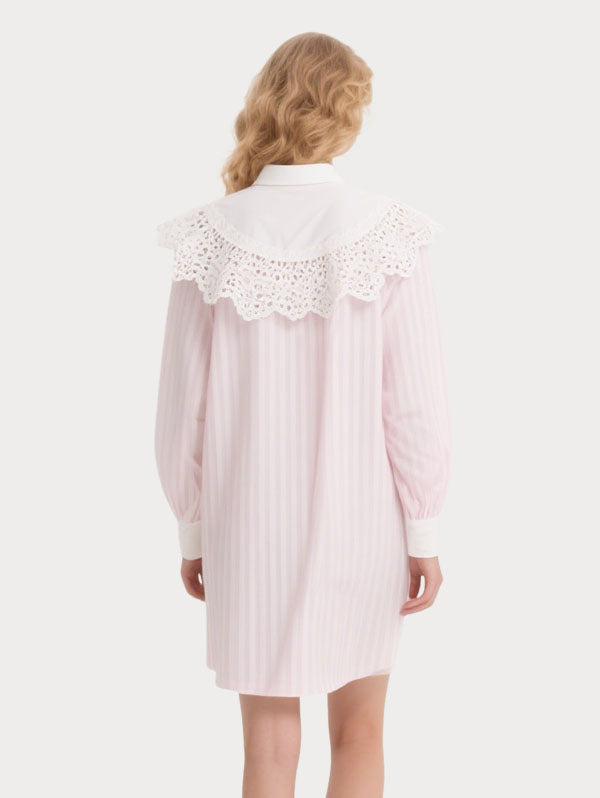 Cute Striped Women's Long Sleeve Dress