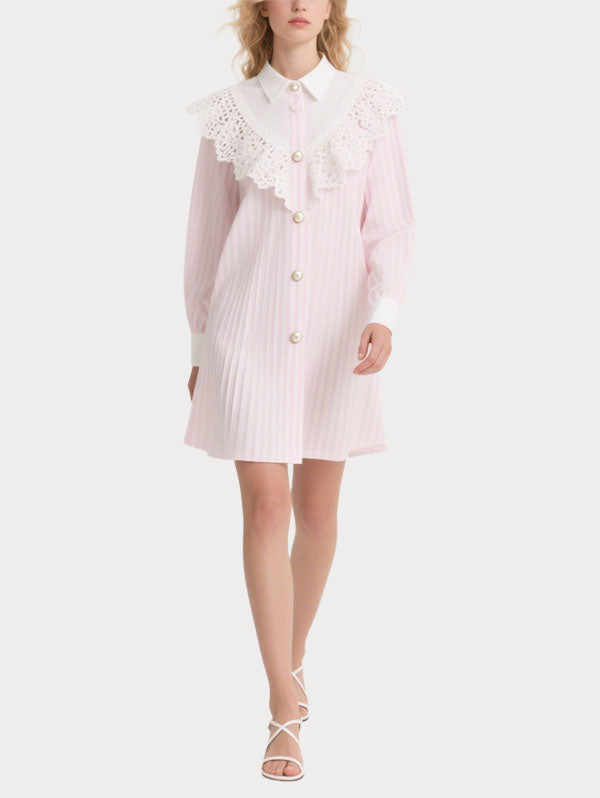 Cute Striped Women's Long Sleeve Dress