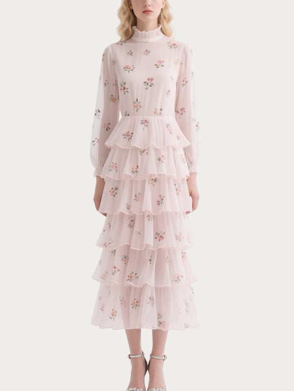 Fresh Printed Pink Gauze Skirt