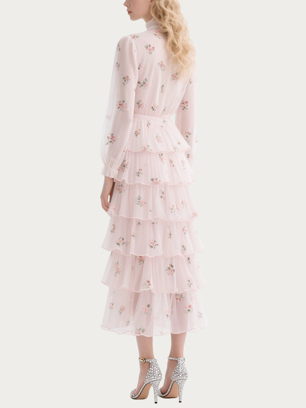Fresh Printed Pink Gauze Skirt
