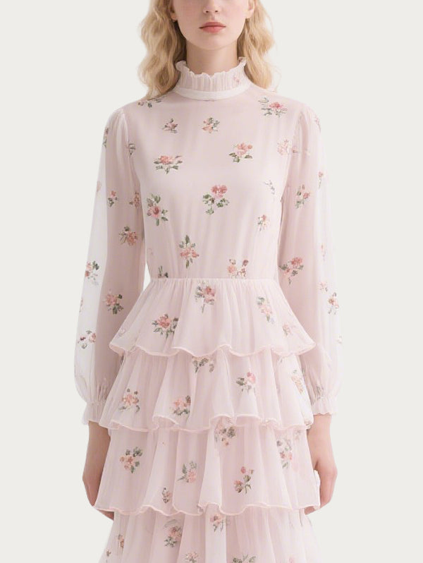 Fresh Printed Pink Gauze Skirt