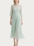 Women's Green Snow Gauze Skirt Sweet Style