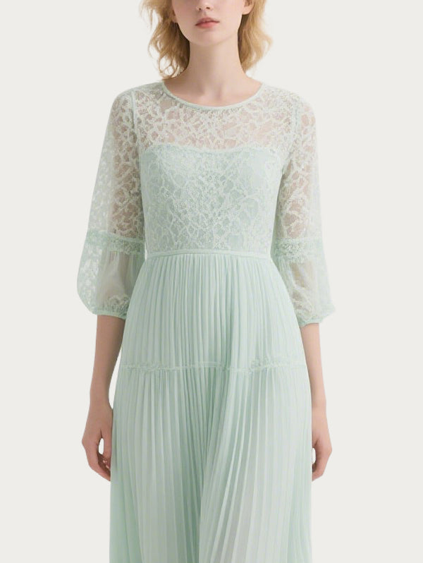 Women's Green Snow Gauze Skirt Sweet Style