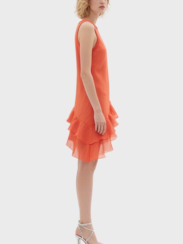 Simple Casual Women's Knee Length Dress