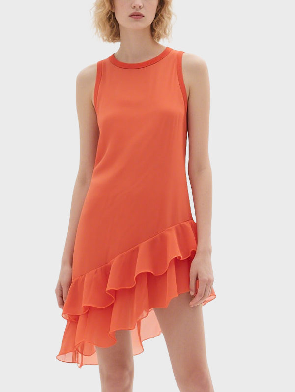Simple Casual Women's Knee Length Dress