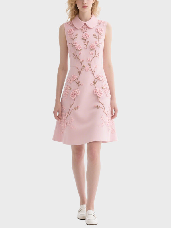 Women's Elegant Floral Knee Length Dress