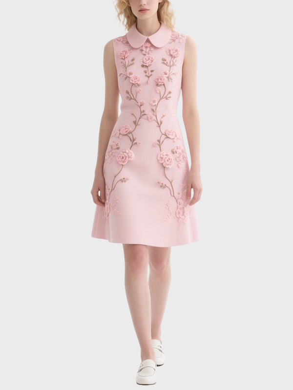 Women's Elegant Floral Knee Length Dress