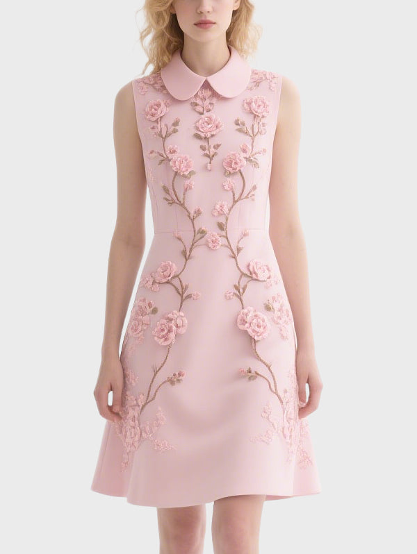 Women's Elegant Floral Knee Length Dress