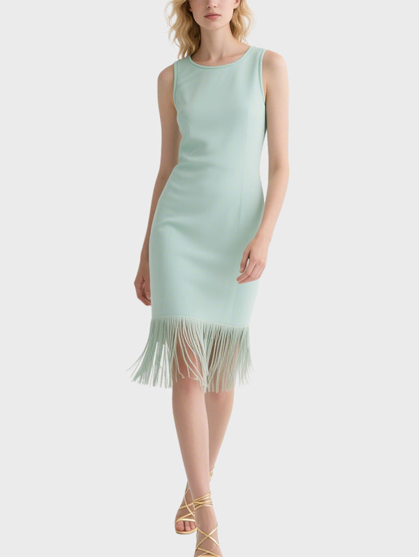 Women's Elegant Tassel Knee Length Dress