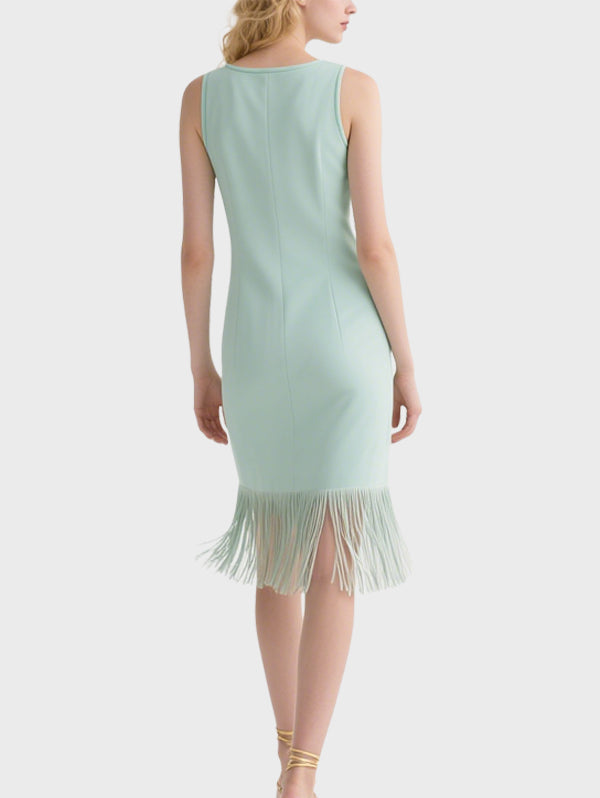 Women's Elegant Tassel Knee Length Dress