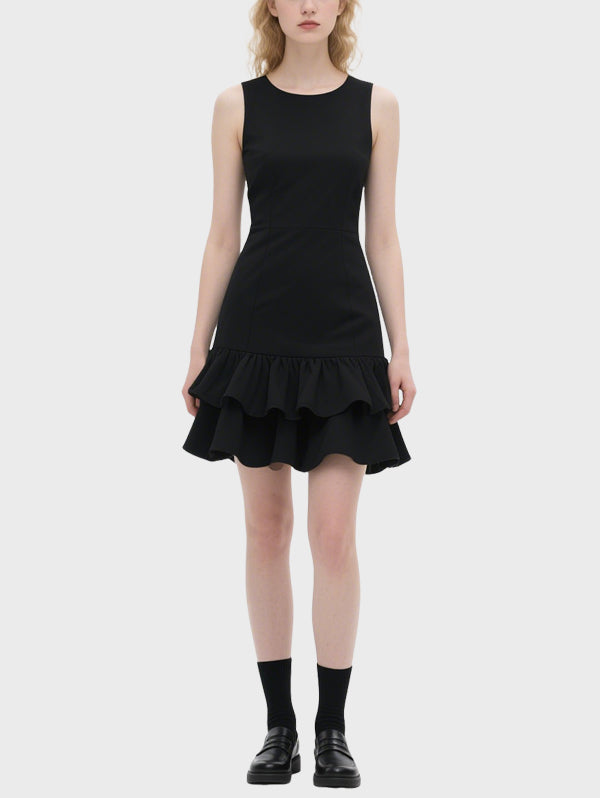 Women's Simple Ruffle Knee Length Dress