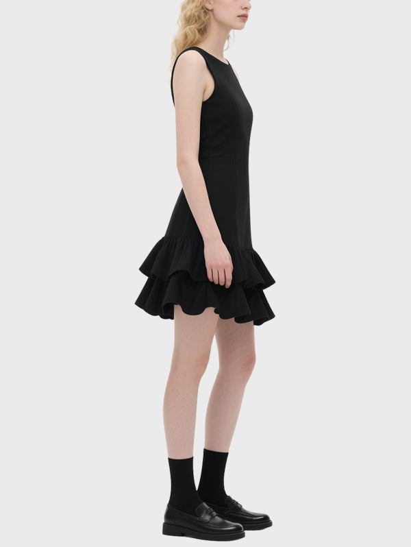 Women's Simple Ruffle Knee Length Dress