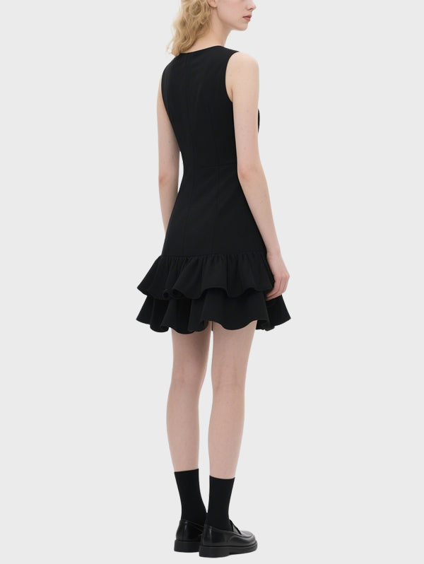 Women's Simple Ruffle Knee Length Dress