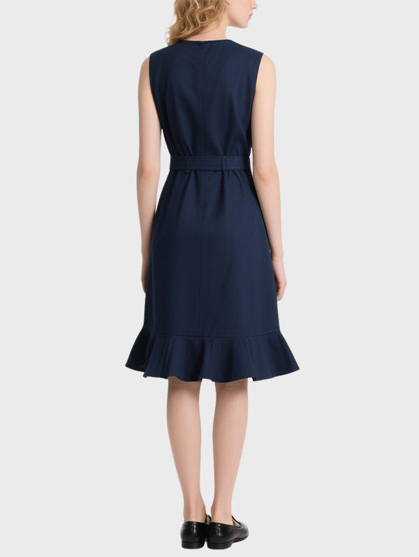 Women's Simple Denim Knee Length Dress