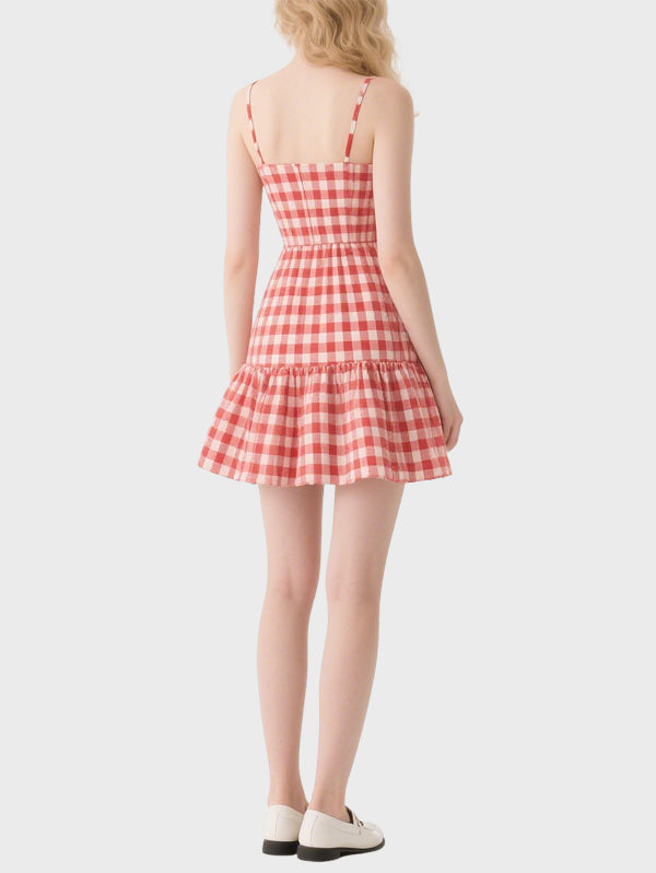Women's Plaid Comfortable Knee Length Dress
