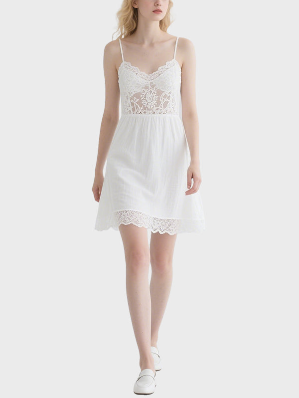 Women's Simple Lace Knee Length Dress