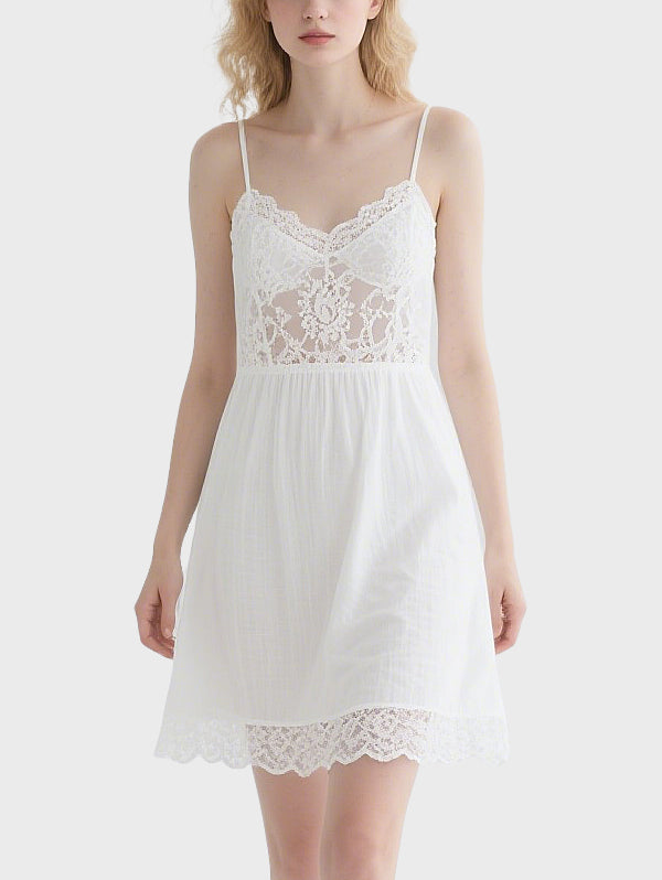 Women's Simple Lace Knee Length Dress