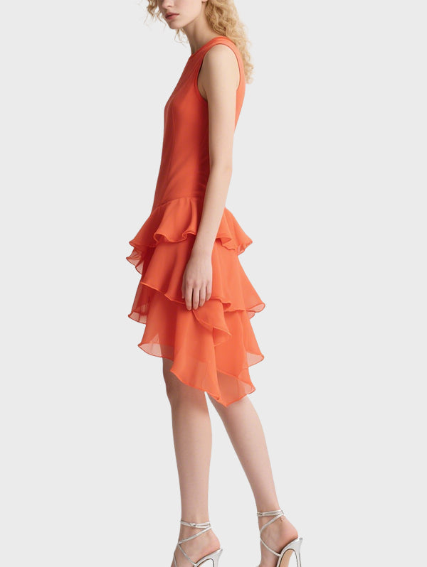 Women's Fashion Layered Knee Length Dress