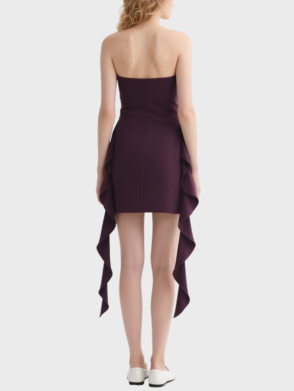 Retro Fashion Women's Tube Top Knee Length Dress