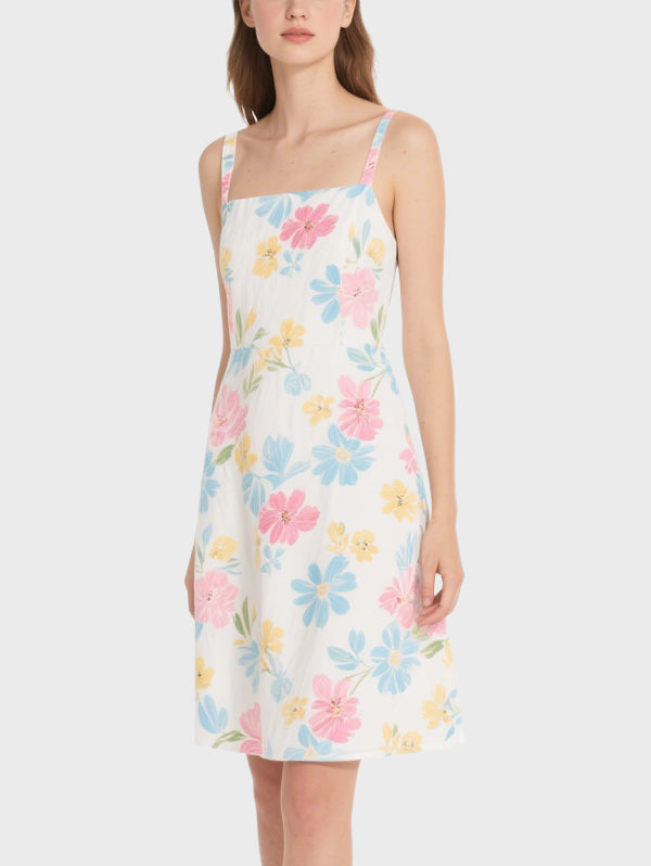 Fashion Floral Comfortable Women's Knee Length Dress