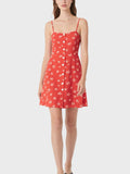 Simple Floral Dress Women's Knee Length Dress