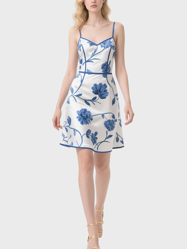 Women's Floral Fashionable Knee Length Dress