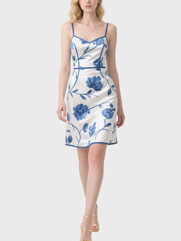 Women's Floral Fashionable Knee Length Dress